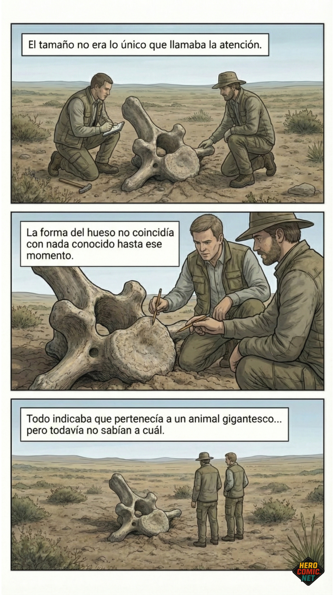 El tamaño y la forma del hueso llaman la atención