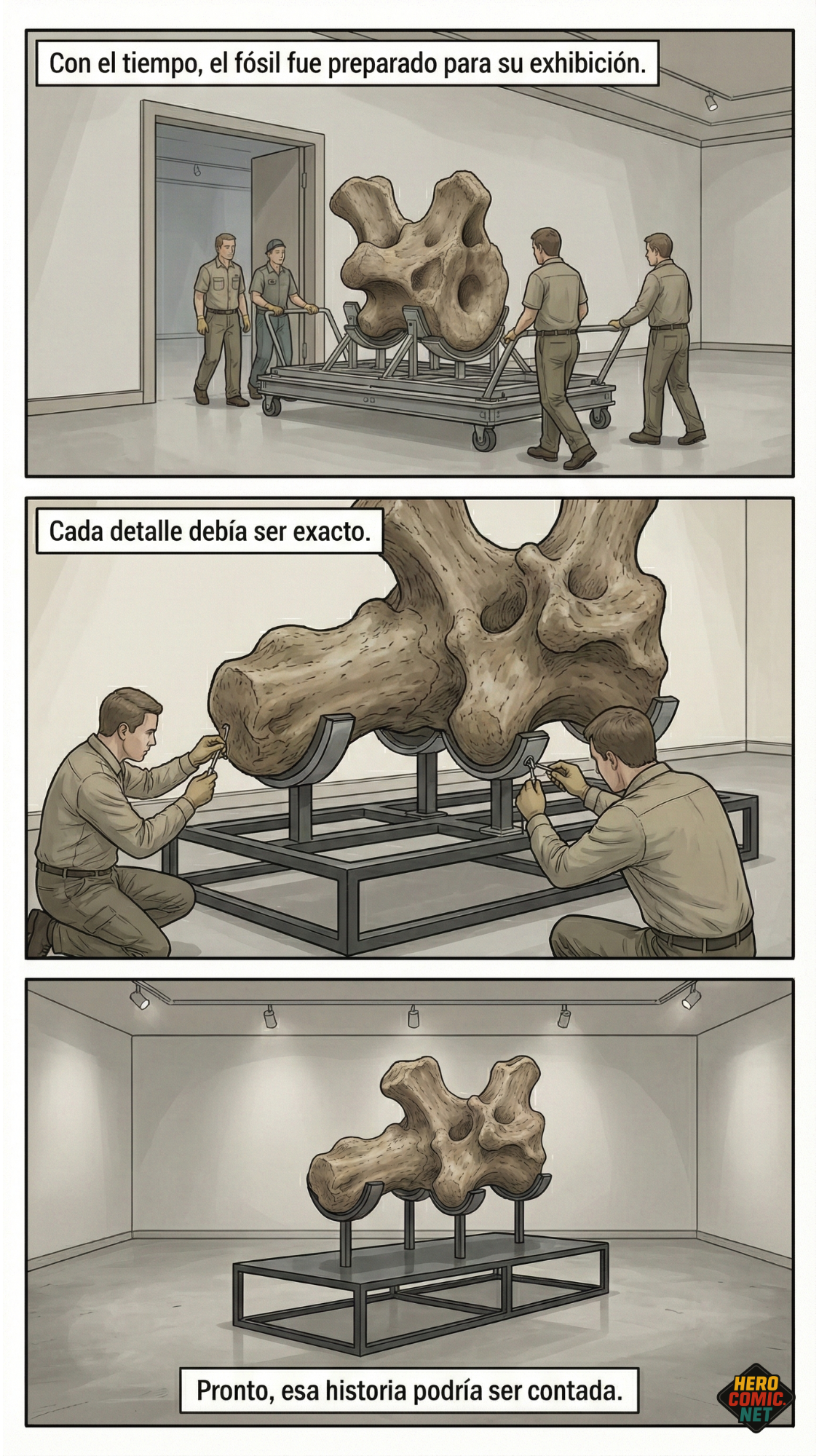 El fósil fue preparado para su exhibición