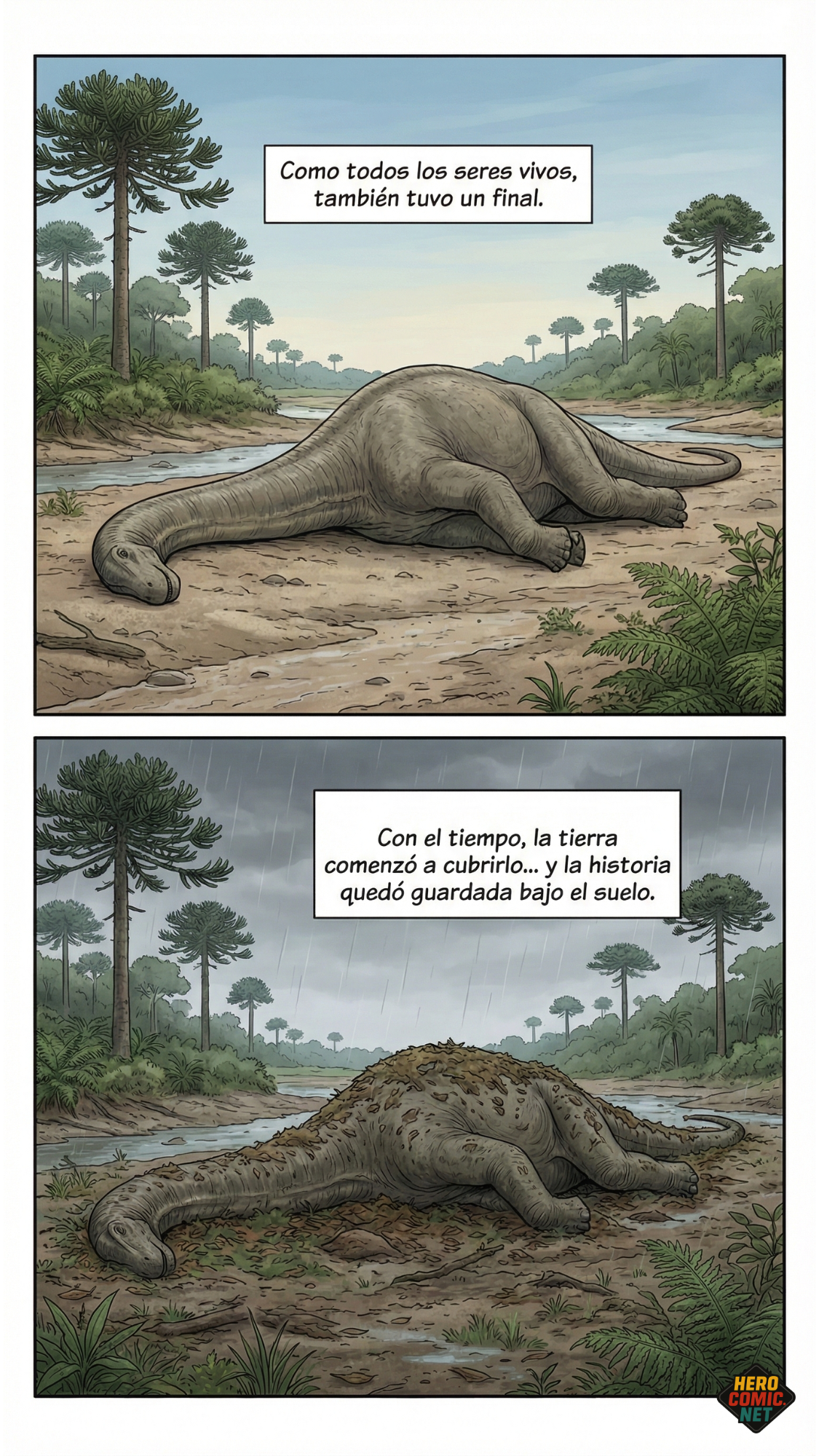El final del dinosaurio - La tierra lo cubre